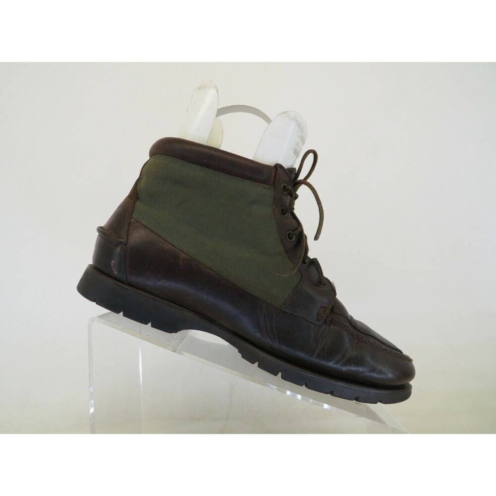 Timberland Womens Brown Leather Laces Moc Toe Casual Boots Bootie Size 9.5 M - Picture 4 of 10